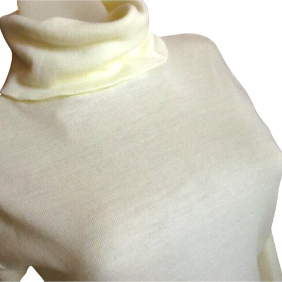 Vintage 1980s Womens Cowl Sweater Large Top Shirt Erica Acrylic Knit Turtleneck - Picture 1 of 4
